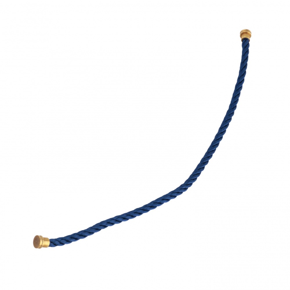 FRED Cable Textile Navy Blue Size 15 Stainless Bracelet Stainless Steel 6B0284