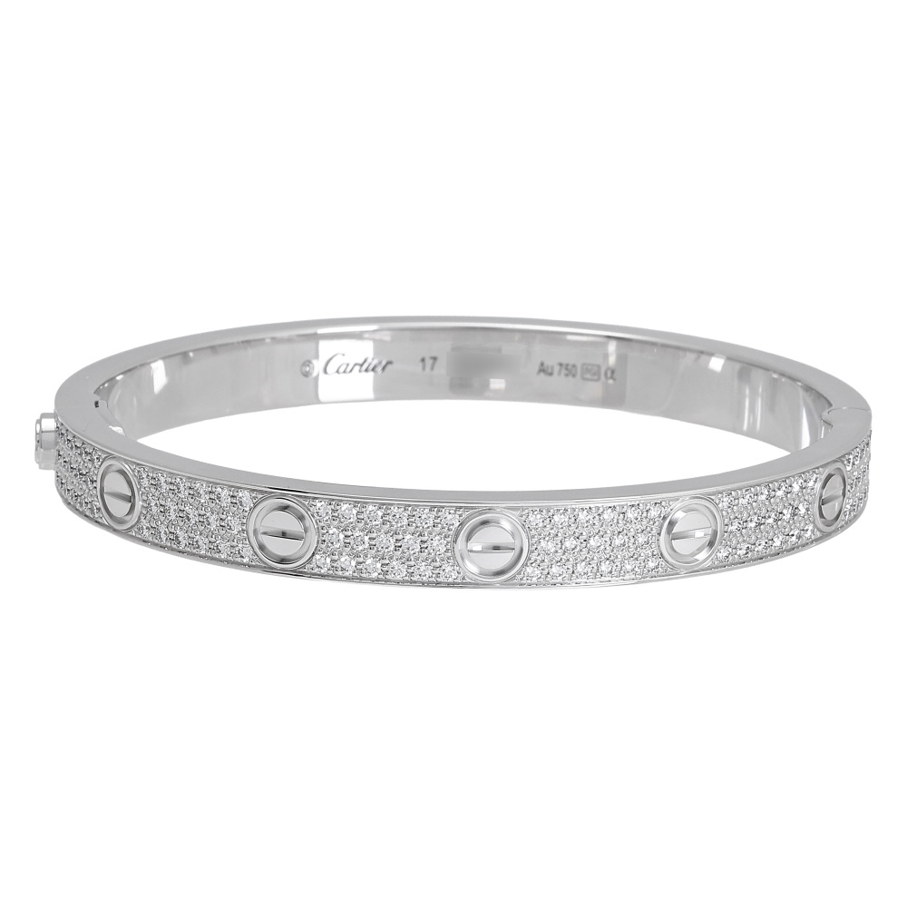 Cartier Love Pavé Diamonds Bracelet 18K White Gold Diamond N6717600