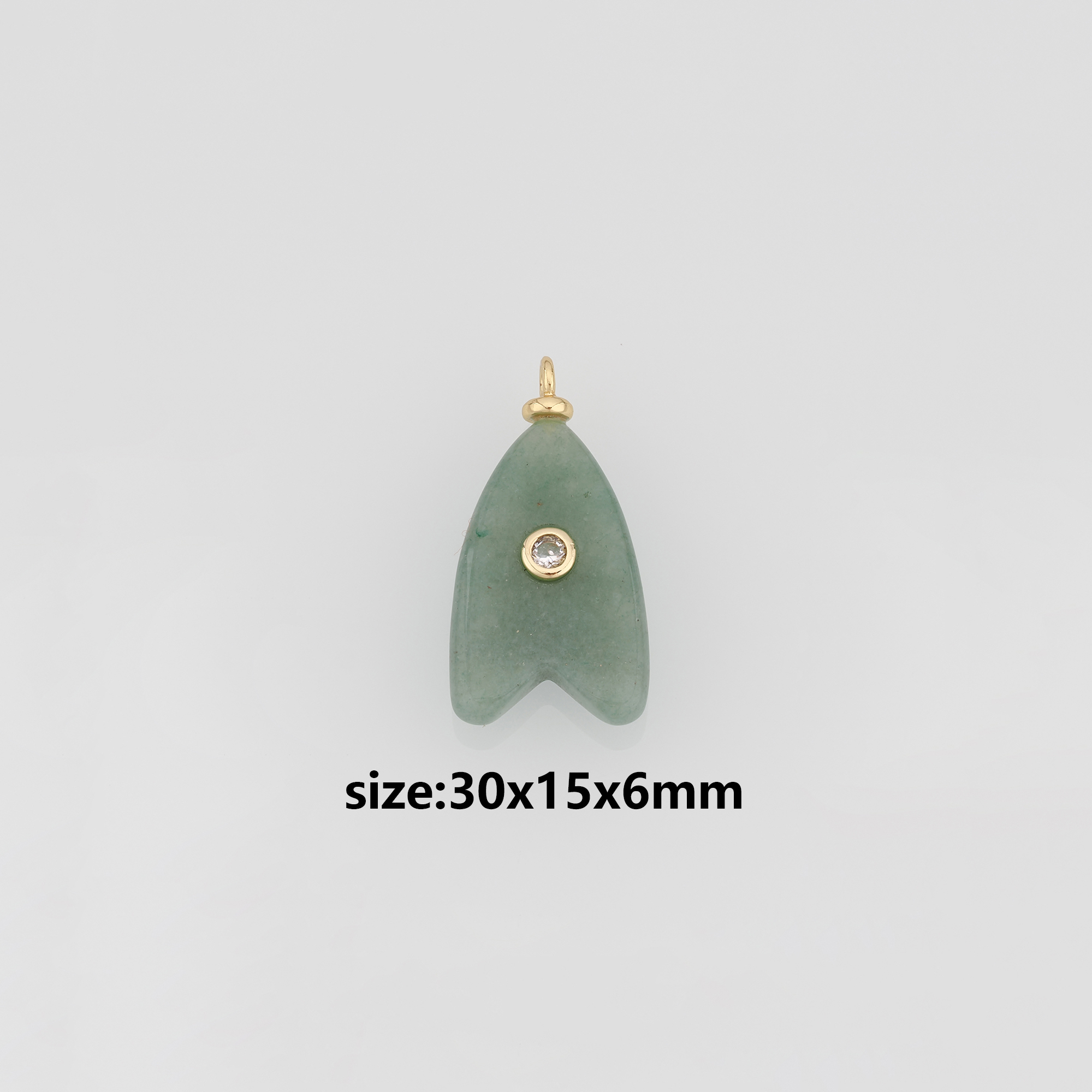 18K Gold Filled Geometric Pendant,Natural Stone Charm Earrings Necklace for DIY Jewelry Making Supply