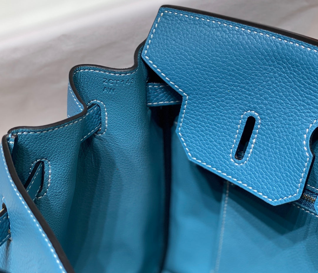 Hermes Birkin 35Cm Bag Cerulean Togo Gold Hardware