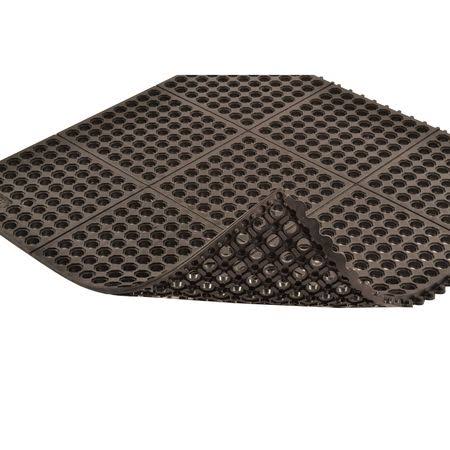 Notrax 650sfr33bl Interlock Drainage Mat,black,3 Ft.x3 ft.