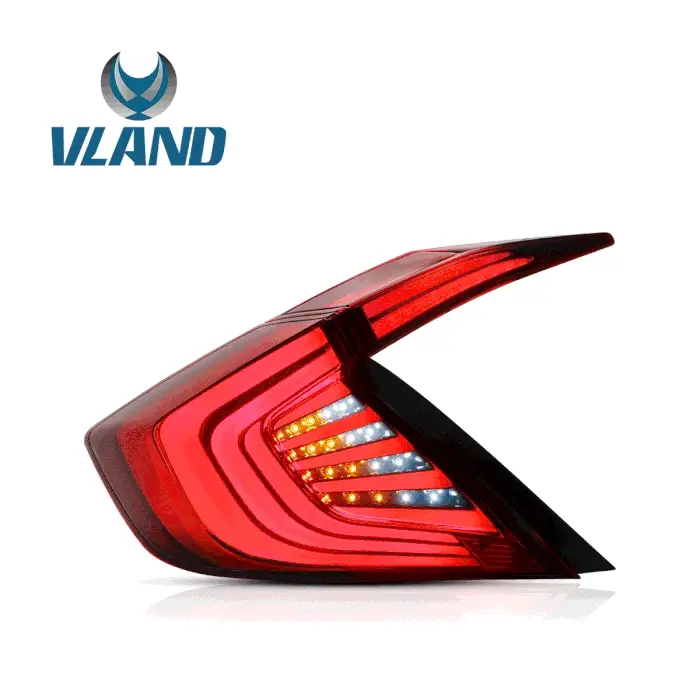 Vland Civic 4dr 2016-2017 Rear LED Spoiler+Taillights
