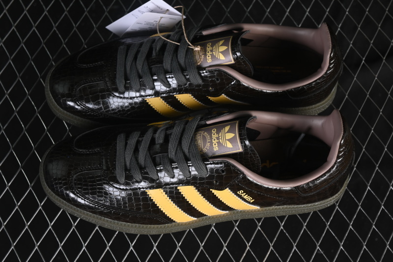 Adidas Samba Og Clover Casual Board Shoes Black/Orange KI6280