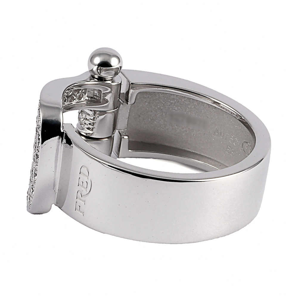 FRED Force 10 Ring 18K White Gold Diamond 4B0352