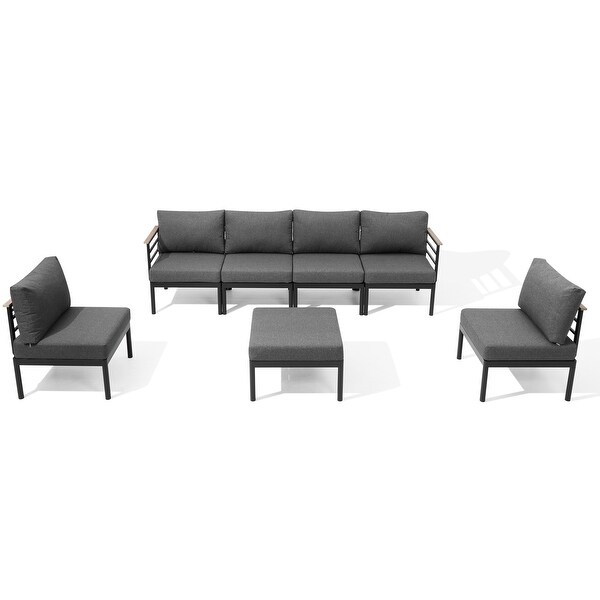 Pellebant Conversation Sectional Set Aluminum Sofa with Cushion