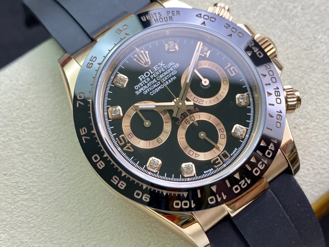 DAYTONA ROSE ROSE GOLD 40MM CERAMIC DIAMOND NUMERALS