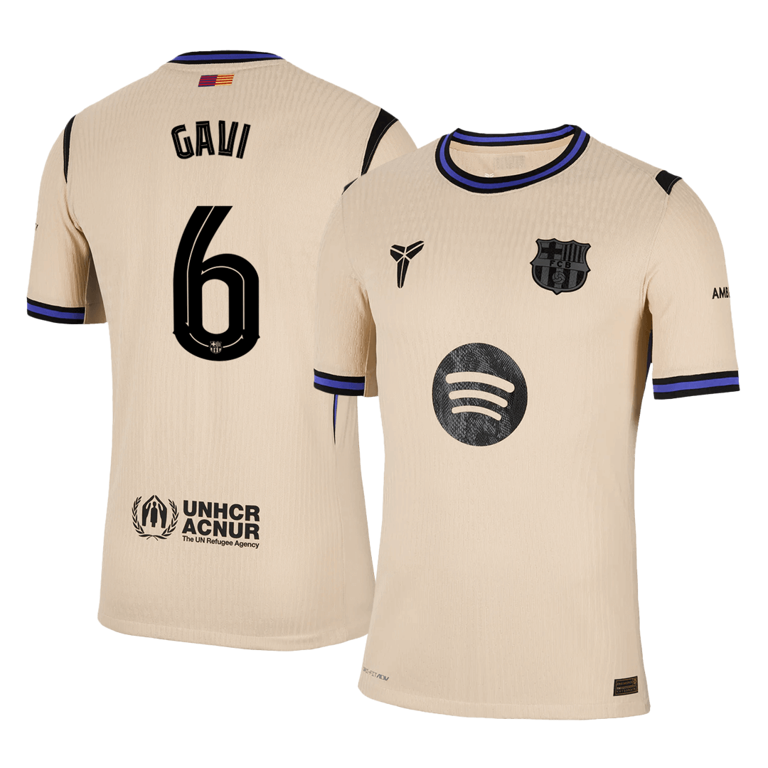 GAVI #6 Barcelona Away Player Version Jersey 2025/26 - UCL