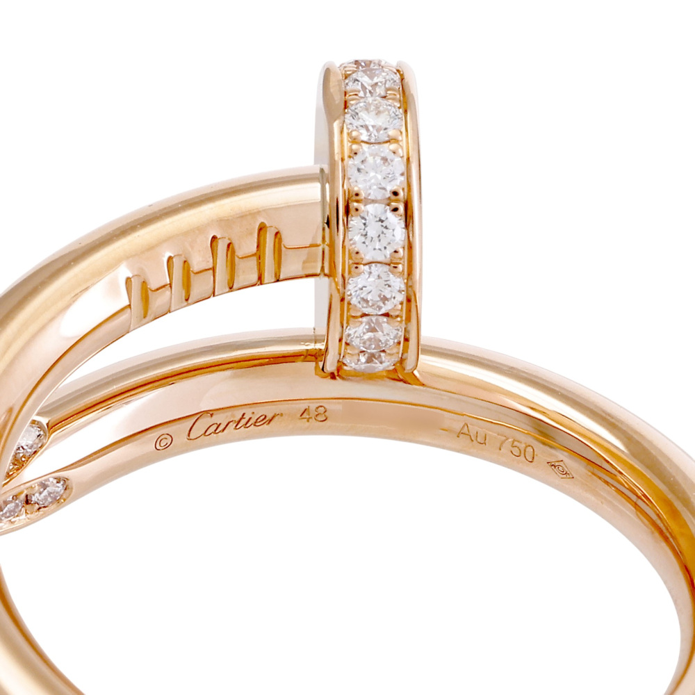 Cartier Juste un Clou Classic Model Ring 18K Rose Gold Diamond B4094800