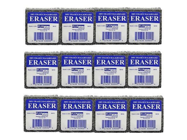 Rectangle Lined 2 Side Paddle 12/pk Dry Erase with Pens Erasers - Flipside