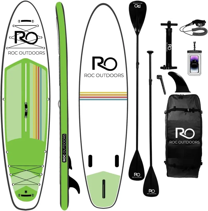 Roc 10’6″ Inflatable SUP Board – Includes Full Accessory Kit for All Skill Levels