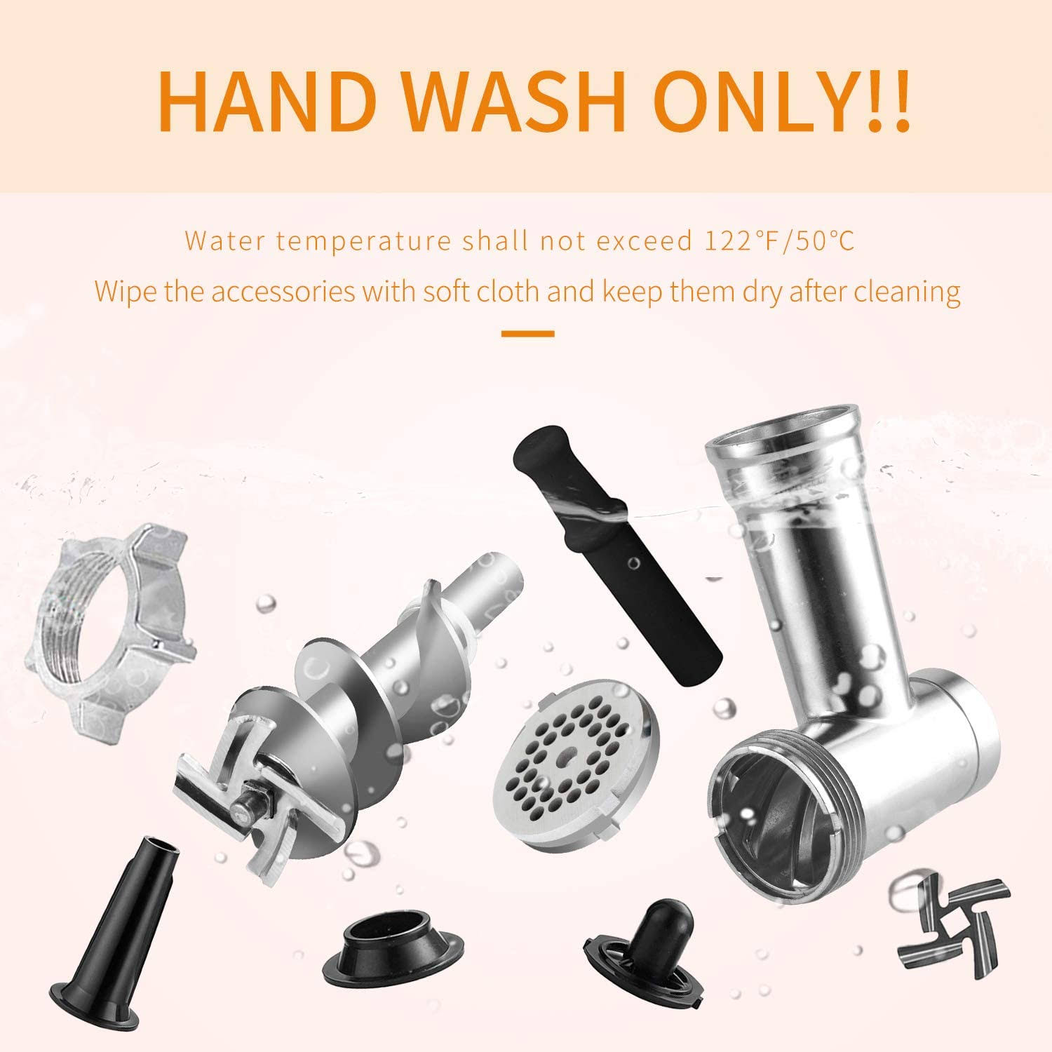 Electric Meat Grinder Stainless Steel Meat Slicer u0026 Sausage Stuffer 2000W Max