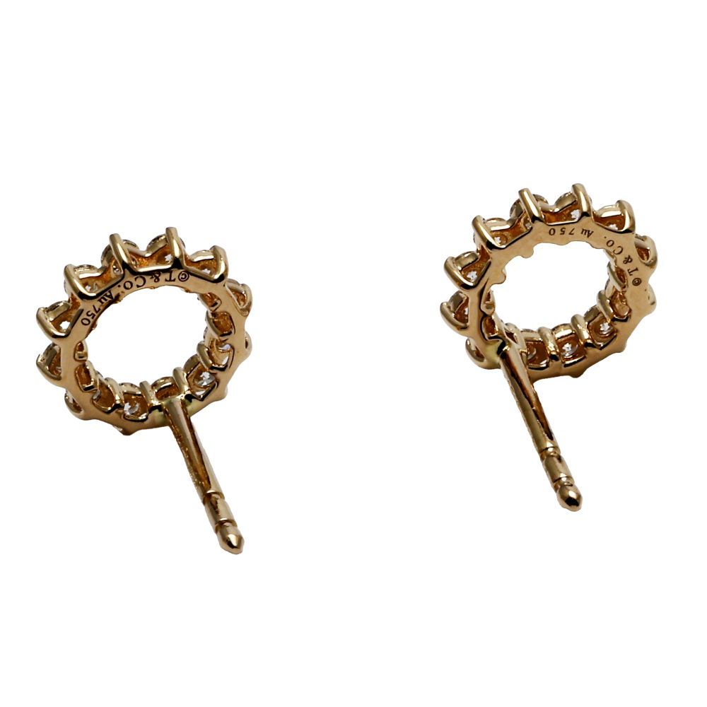 Tiffany & Co. Open Circle Earrings 18K Rose Gold Diamond 60573174