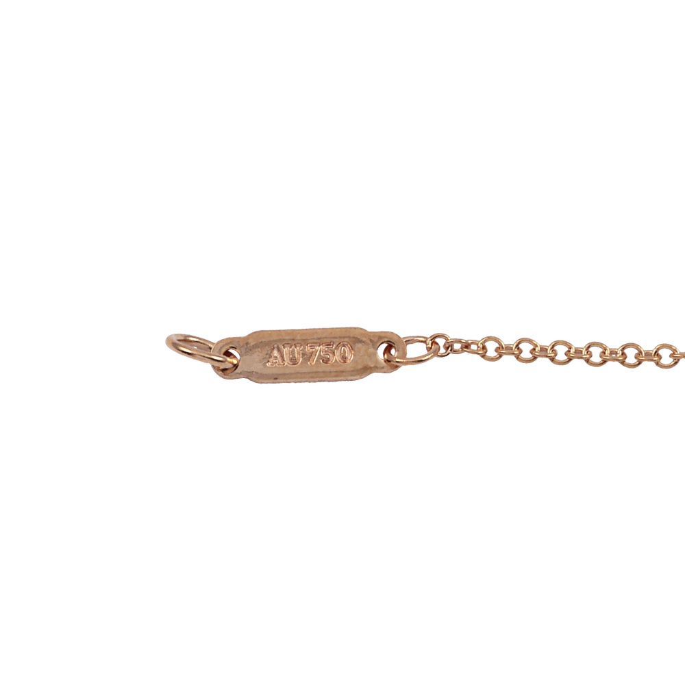 Tiffany & Co. Tiffany Bow Ribbon Diamond K18PG Pink Gold Necklace