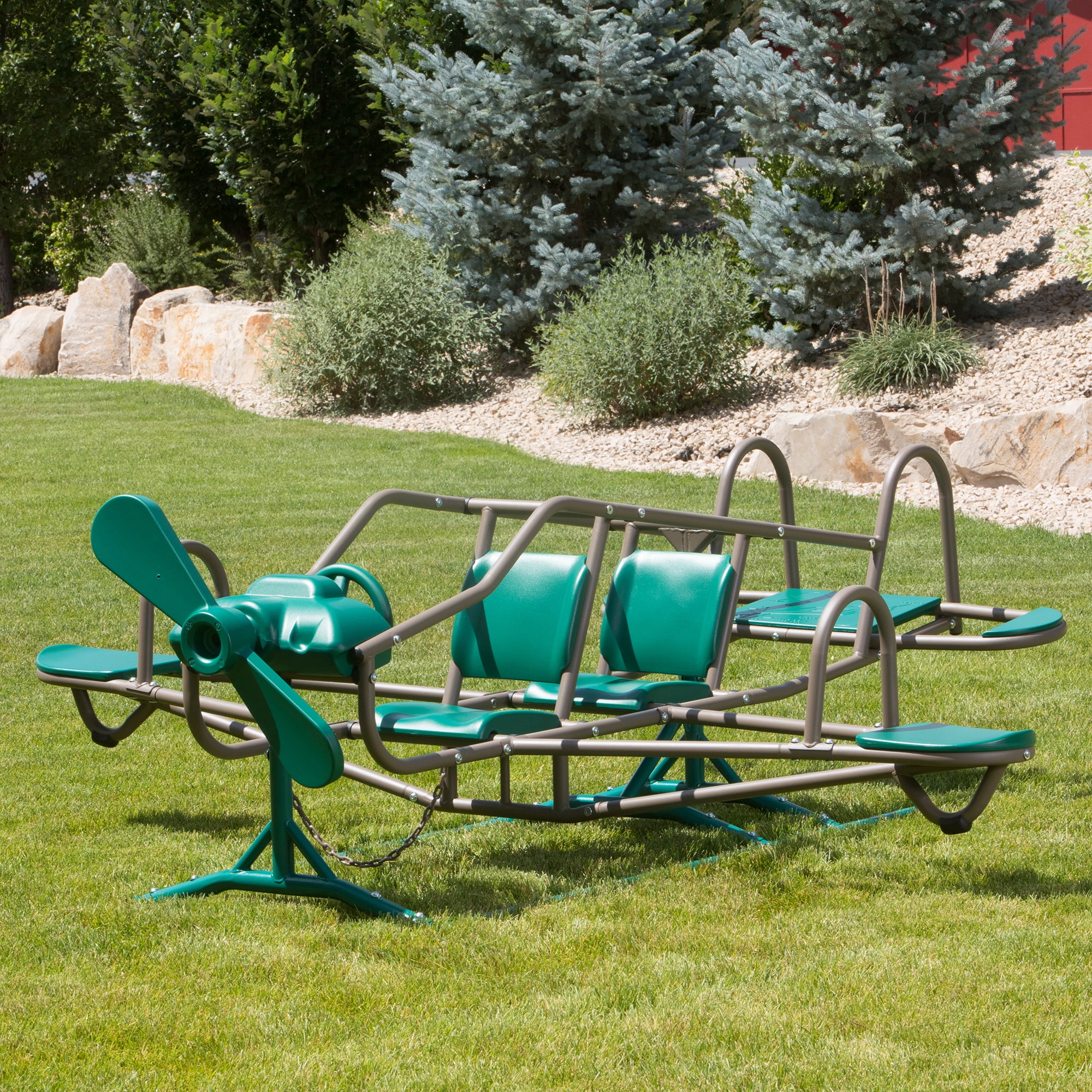 Lifetime Kids's Ace Flyer Metal Teeter Totter, Green and Brown (90135)