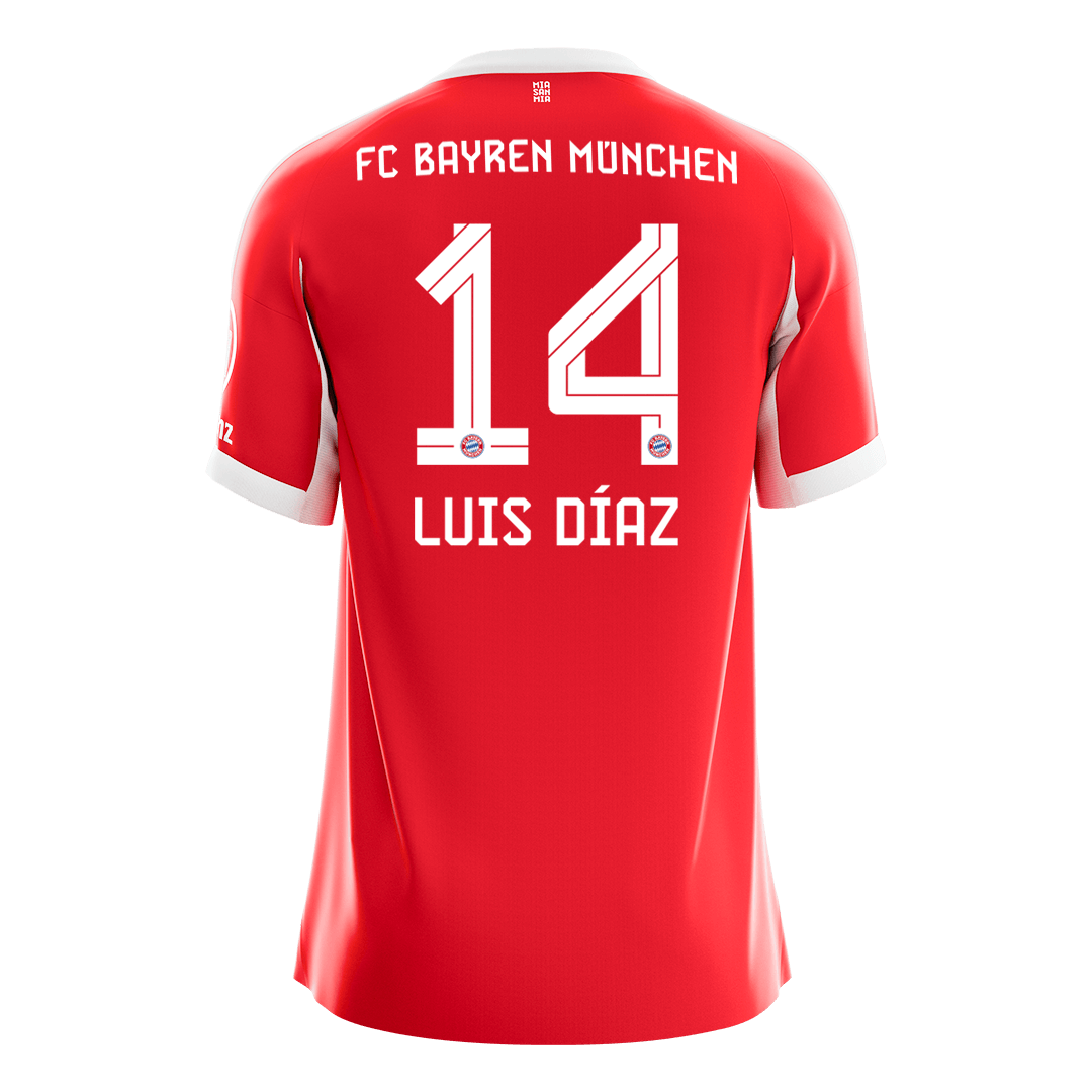 LUIS DÍAZ #14 Bayern Munich Home Soccer Jersey 2025/26