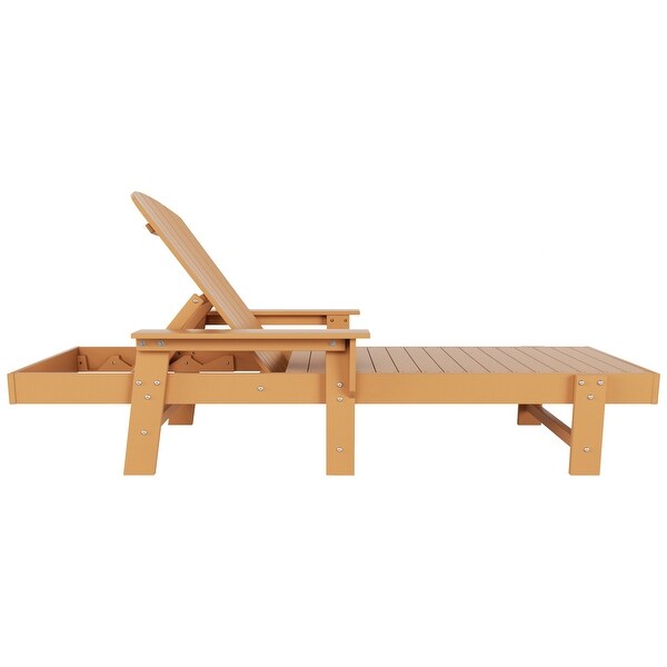Polytrends Altura Poly EcoFriendly All Weather Reclining Chaise Lounge with Arms
