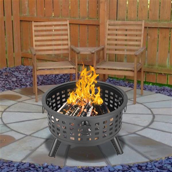 26” Round Lattice Fire Bowl