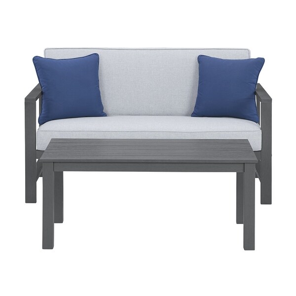 Signature Design by Ashley Fynnegan Gray Loveseat with Table,Set of 2