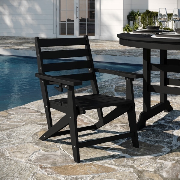 Commercial All Weather Adirondack Table and 4 Chairs with Cupholders