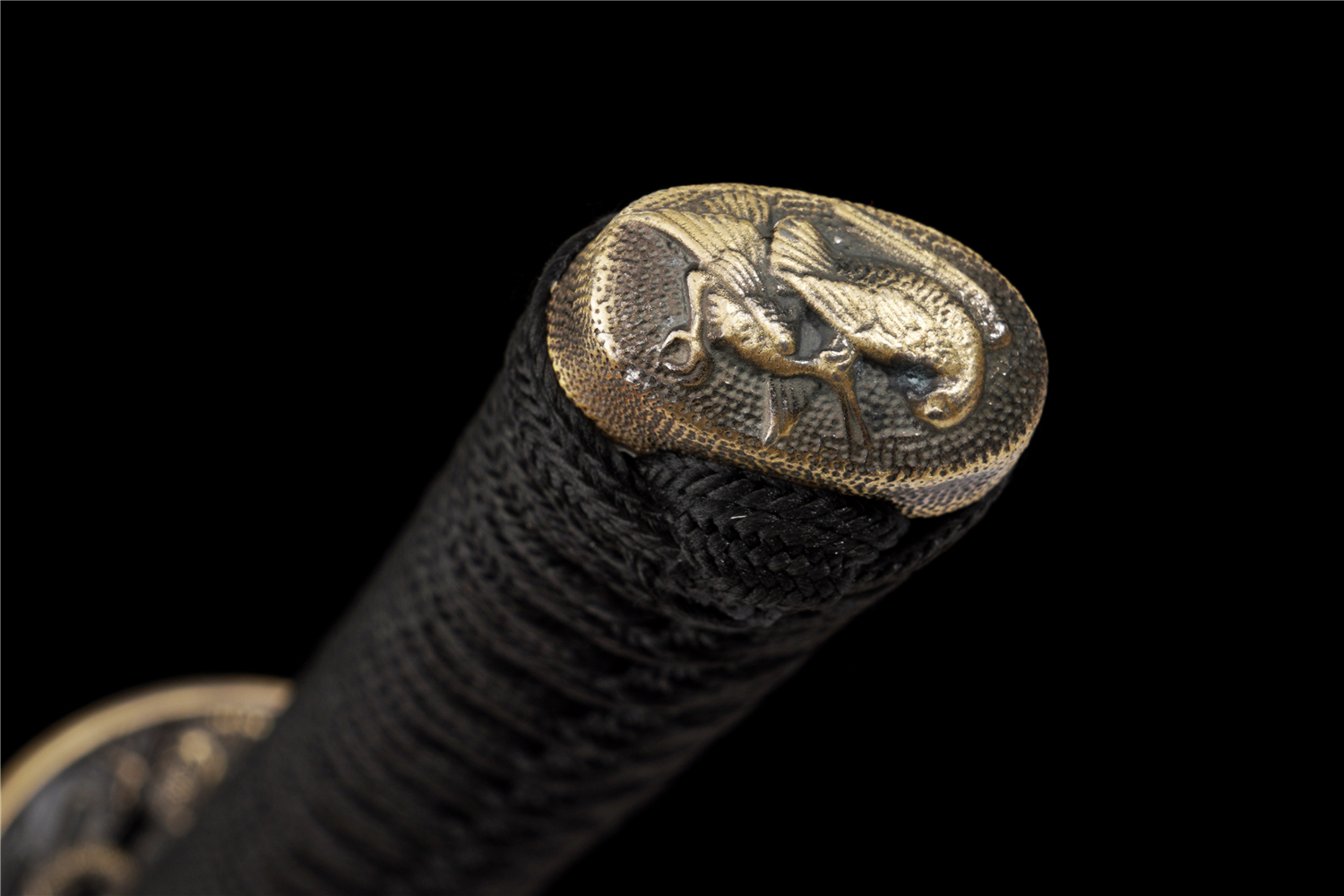 Handmade Katana High Carbon Steel Engraved Dragon Tsuba Full Tang