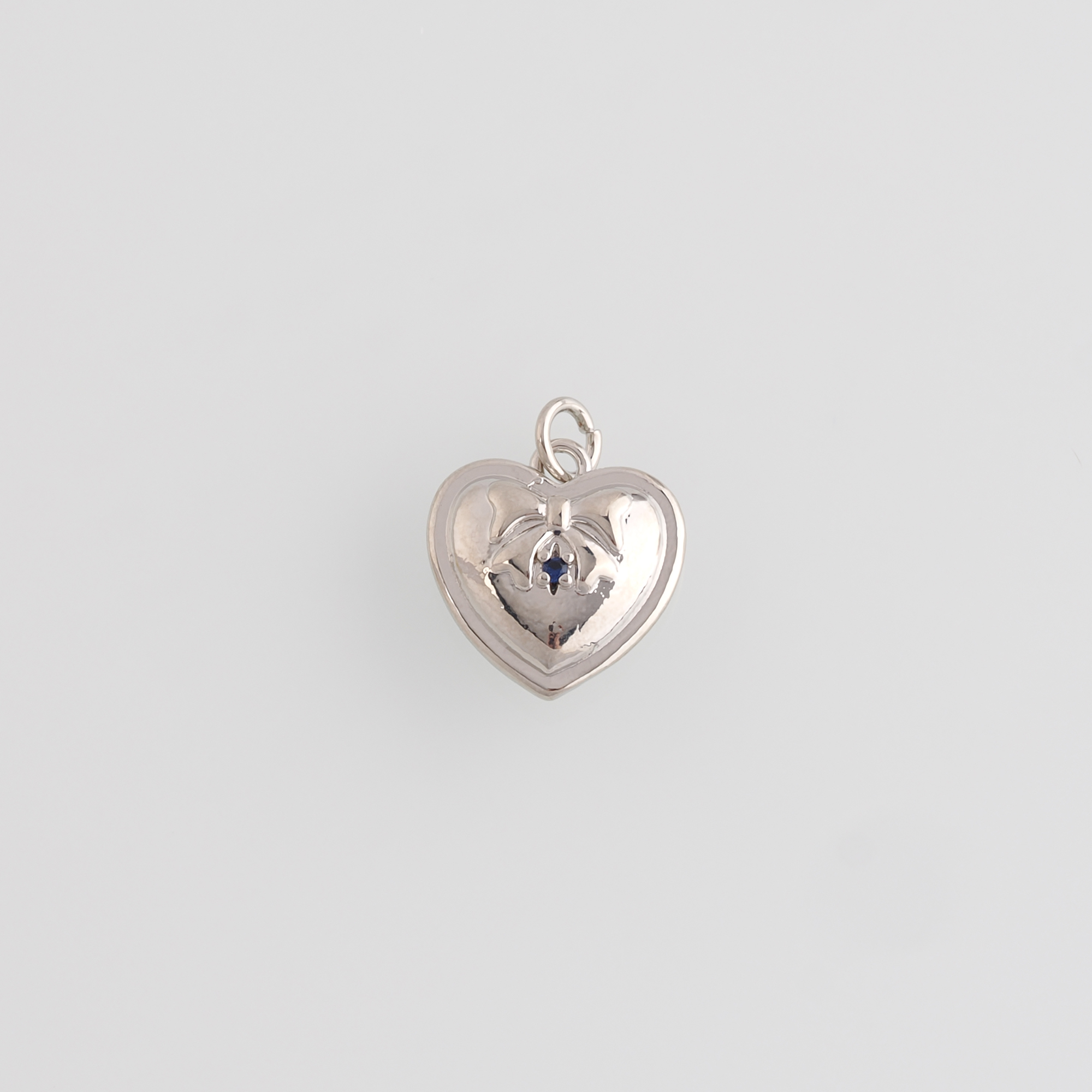 18K Gold Filled Heart Pendant,Dainty Heart Bow Charm Earrings Necklace for DIY Jewelry Making Supply