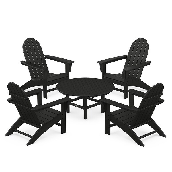 POLYWOOD Vineyard 5Piece Adirondack Chair Conversation Set