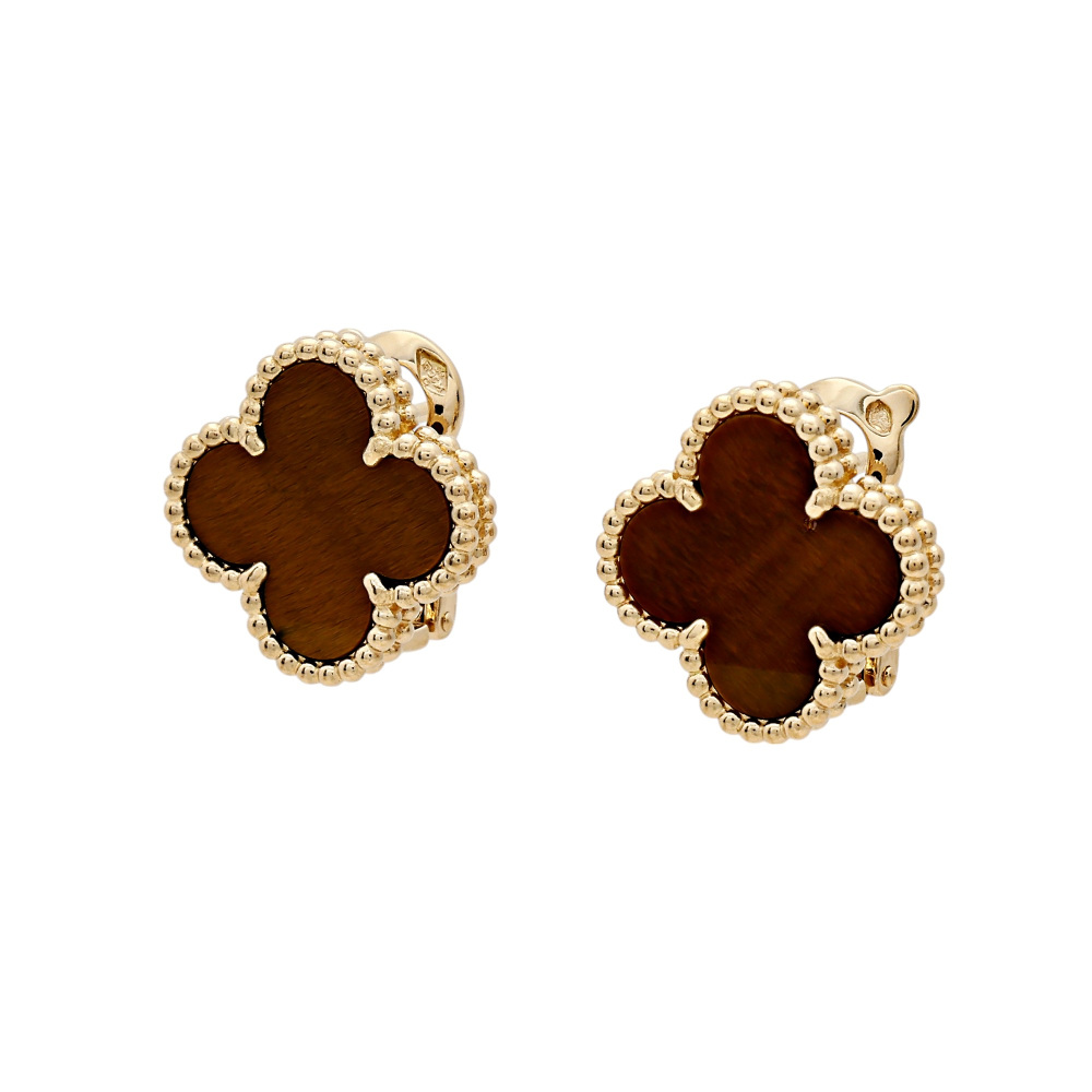 Van Cleef & Arpels Vintage Alhambra Earrings 18K Yellow Gold VCARD40500