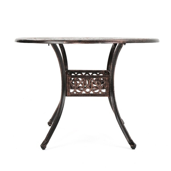 Aluminum Dining Table,Shiny Copper,Assembly Required