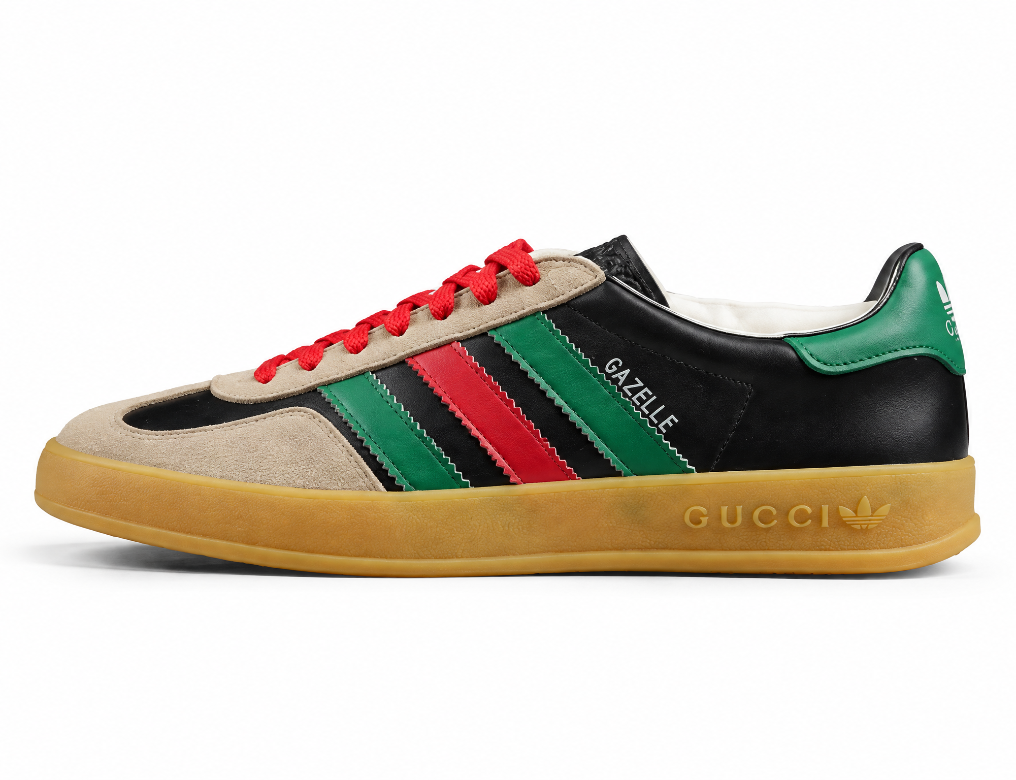 Adidas X Gucci Gazelle Shoes Core Black/Green/Brown-Red 726487