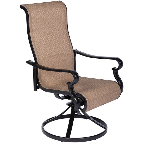 Cambridge Hammond 7Piece Dining Set with a 70In. x 40In. CastTop Dining Table and 6 Sling Swivel Rockers