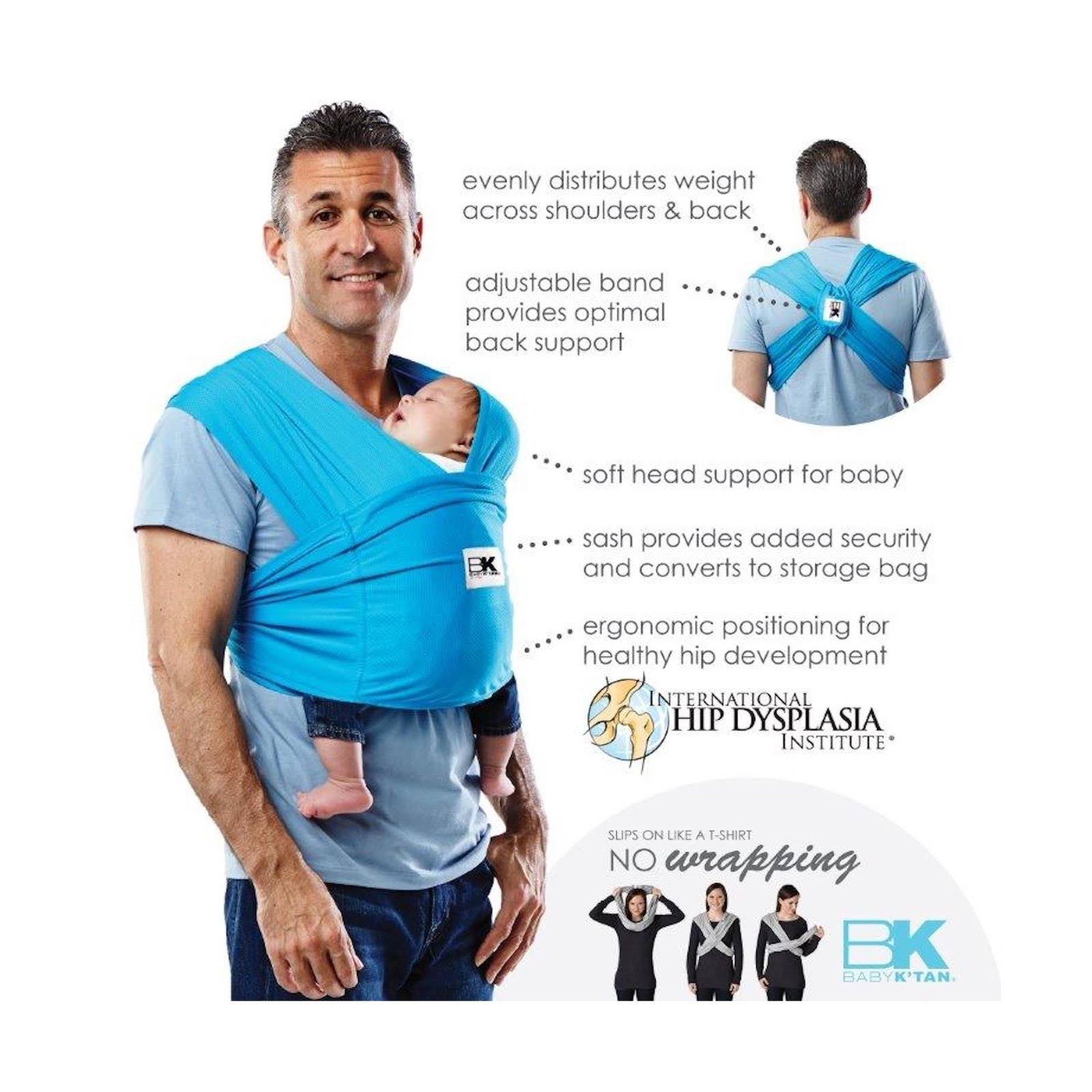 Baby K&tan Active Baby Carrier, Ocean Blue