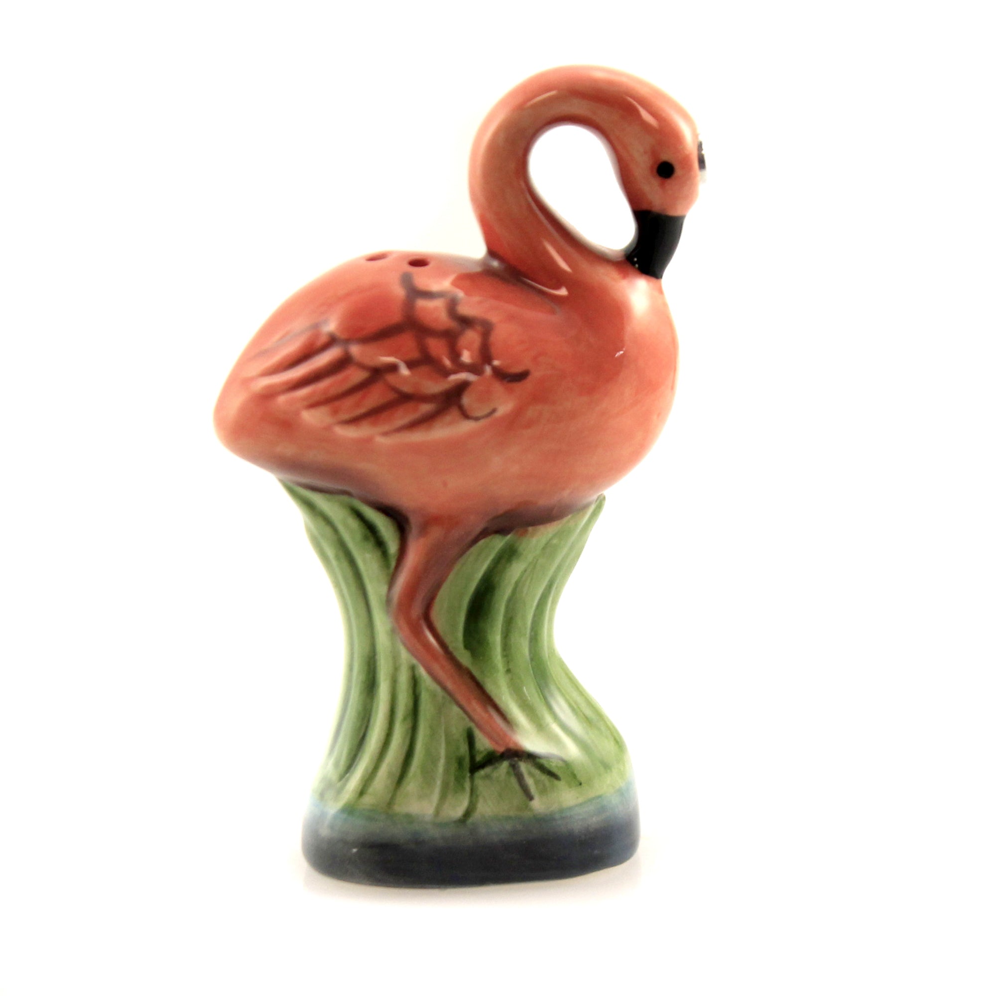 Pacific Trading Ceramic Magnetic Salt and Pepper Shaker Set - Flamingos They Kiss