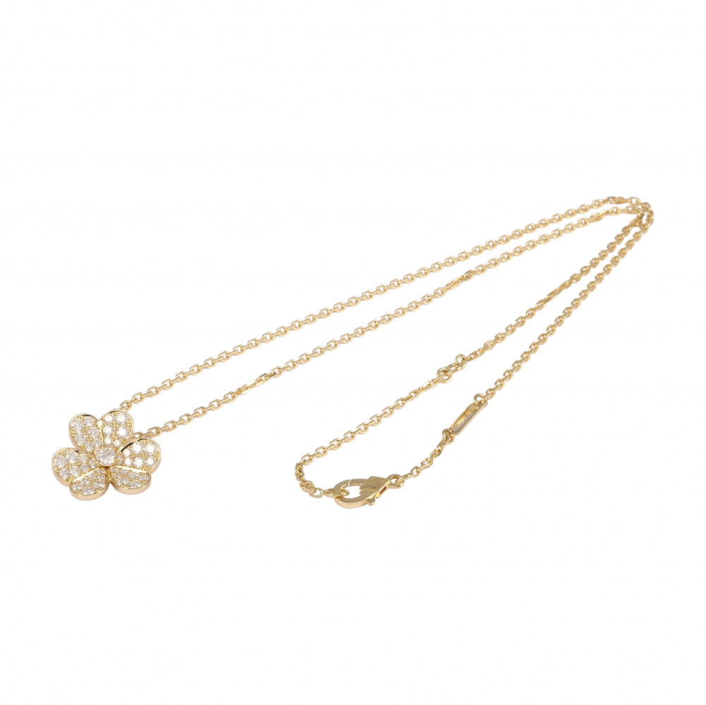Van Cleef & Arpels Frivole Necklace 18K Yellow Gold Diamond VCARP2V100