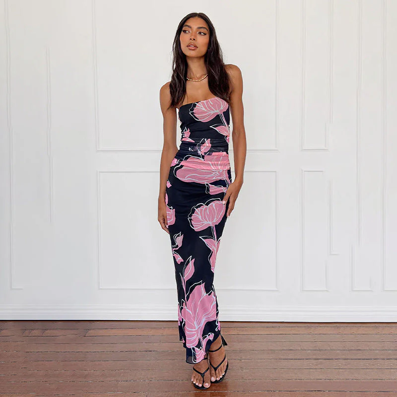Strapless Column Maxi Dress | Elegant Evening GownClistos