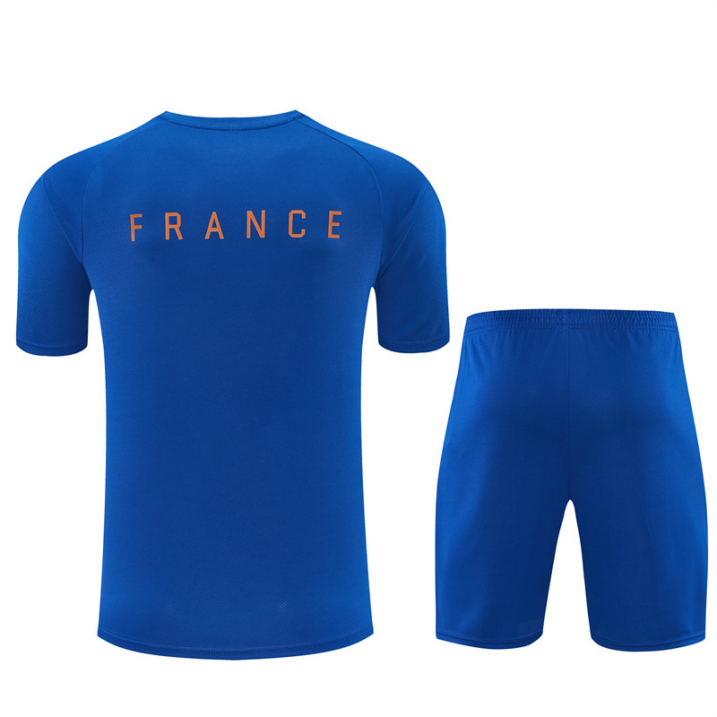 Short Sleeves France Training Suit - Blue