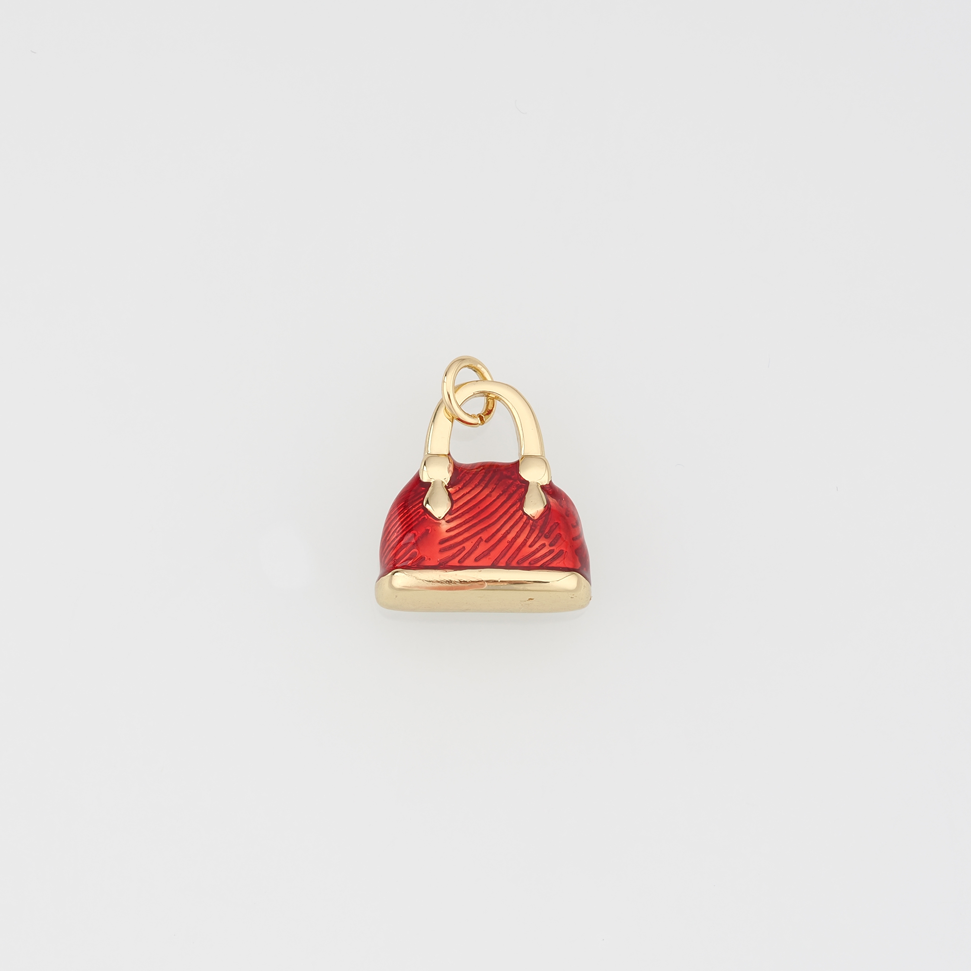 18K Gold Filled Handbag Pendant,Enamel Handbag Charm Earrings Necklace for DIY Jewelry Making Supply