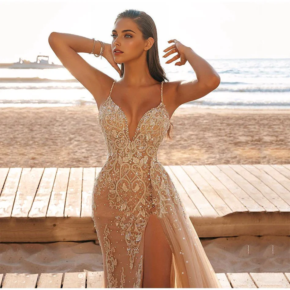 Lace Cutout Long Dress with SlitClistos