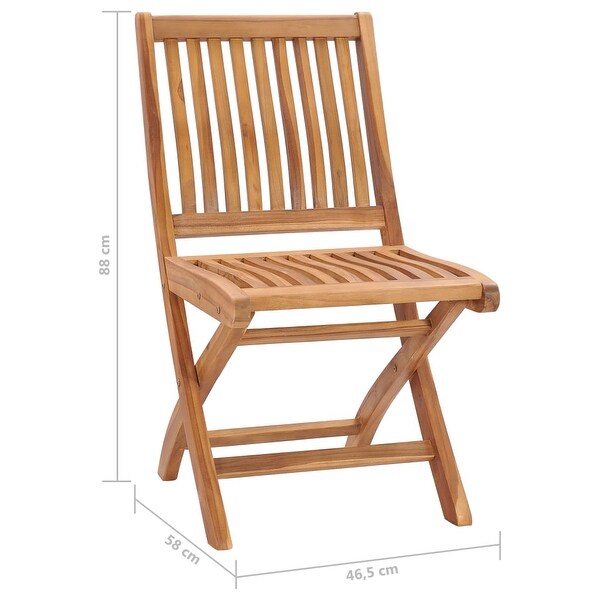 vidaXL Patio Chairs 2 pcs with Cream Cushions Solid Teak Wood