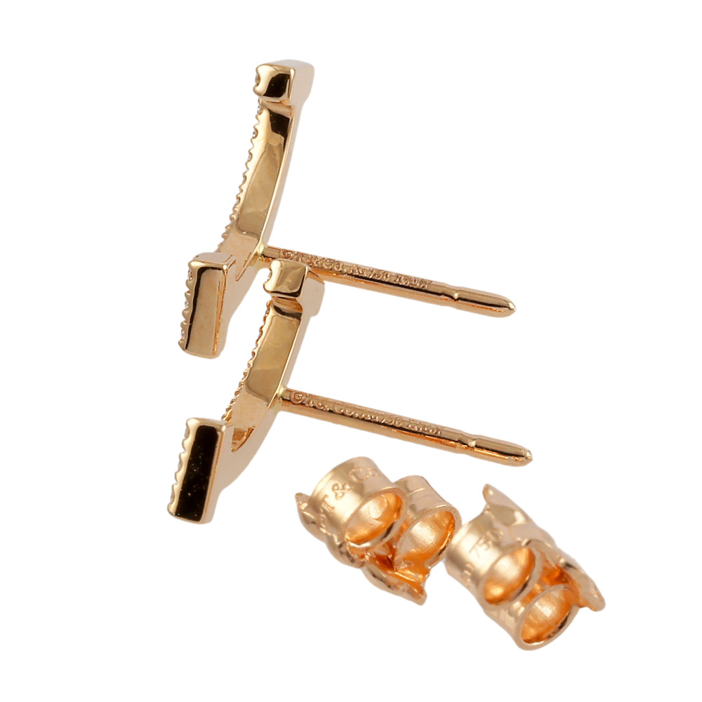 Tiffany & Co. Tiffany T Smile Earrings 18K Rose Gold Diamond 60150743