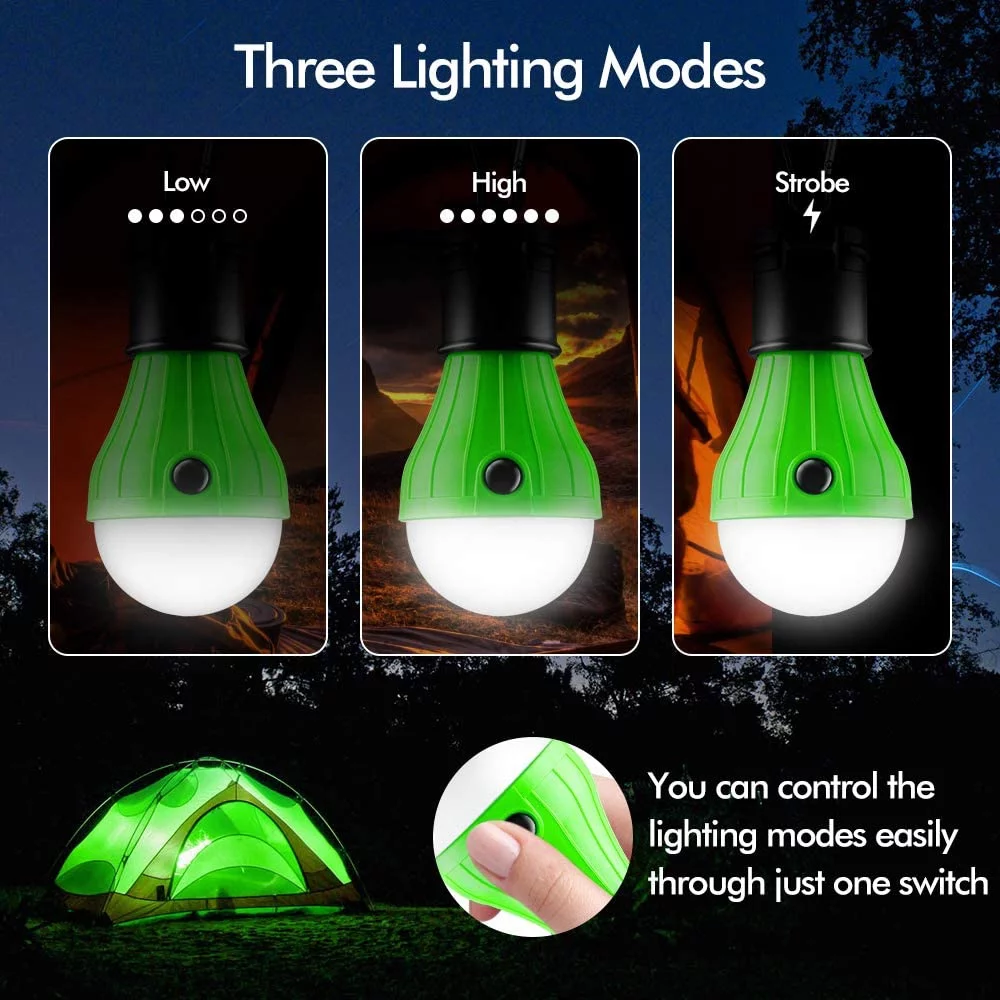4 Packs LED Camping Light Bulbs