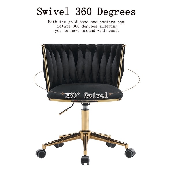 Office Desk Chair,Upholstered Home Office Desk Chairs with Adjustable Swivel Wheels