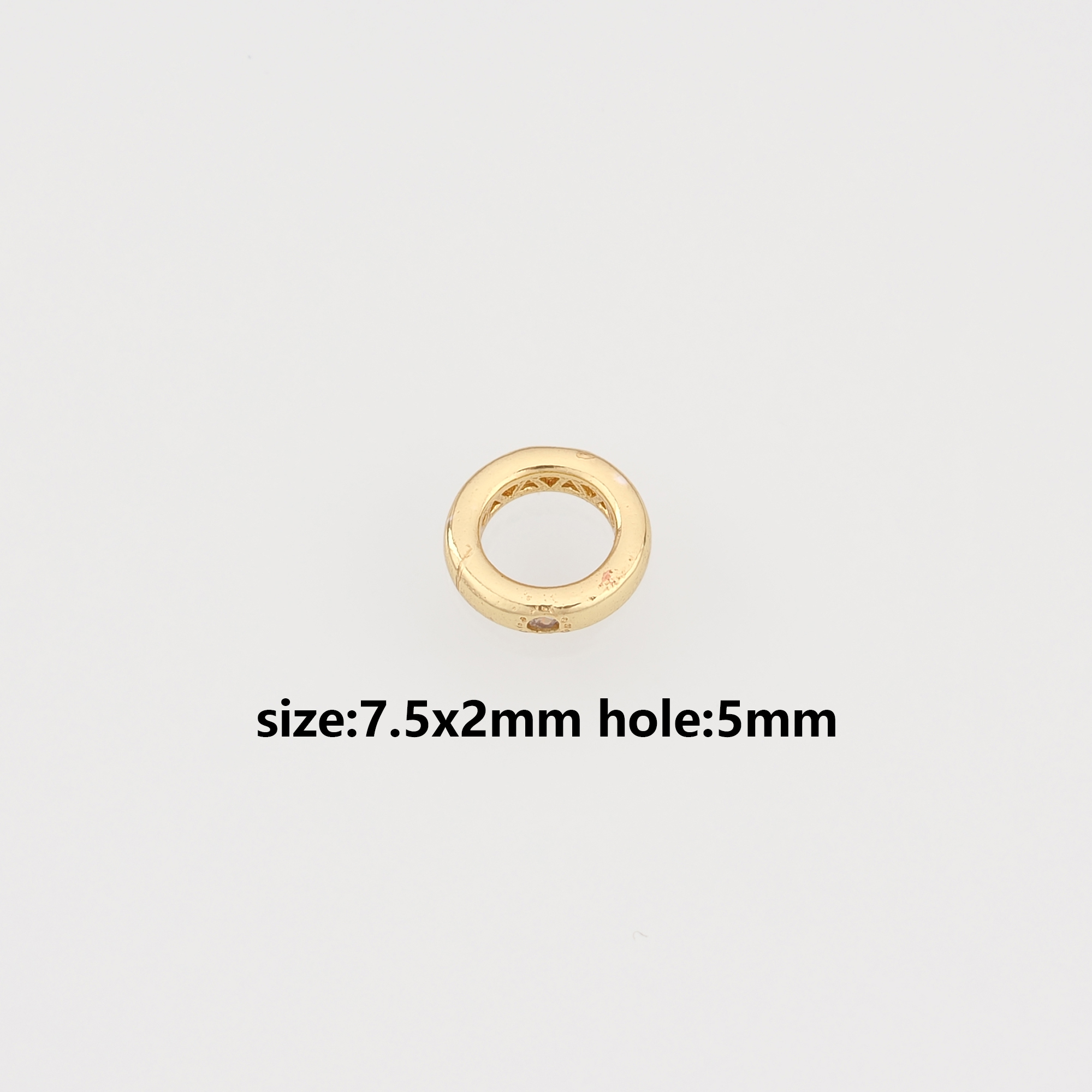 18K Gold Filled Round Flat Spacer Beads,Round Spacer Beads,DIY Jewelry Making Supply