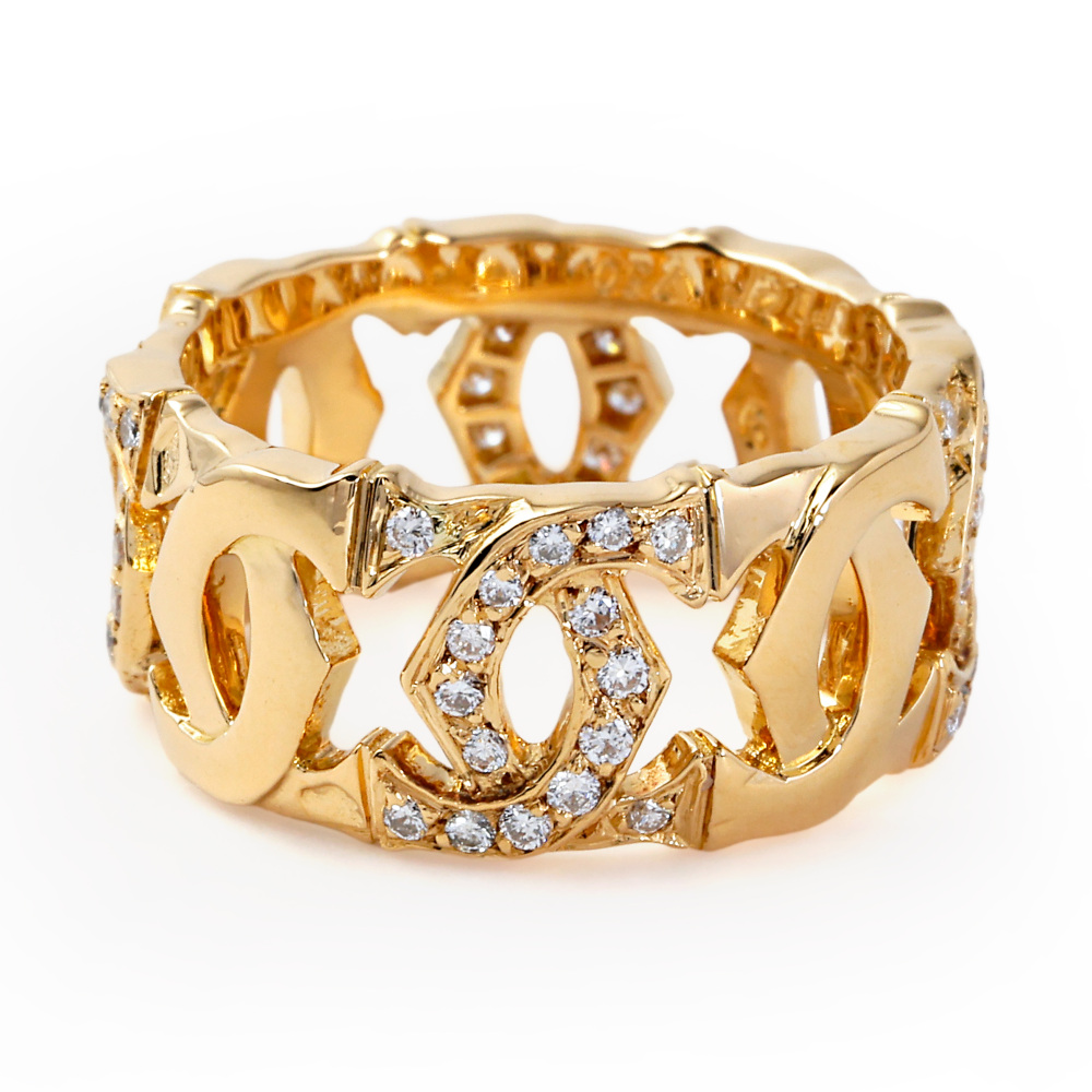 Cartier Entrerace Ring 18K Yellow Gold Diamond