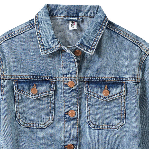 Yigga Mädchen Jeansjacke mit Used-Waschung