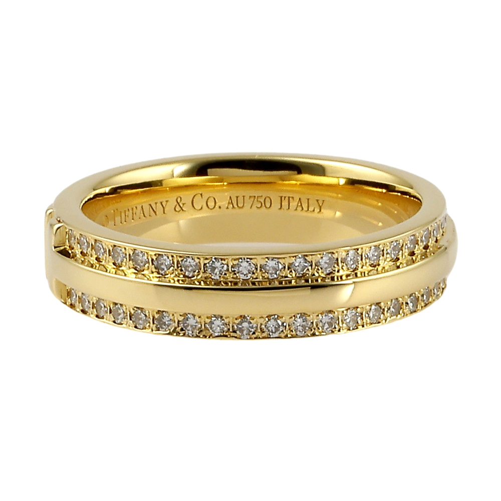 Tiffany & Co. Tiffany T Narrow Diamond Ring 18K Yellow Gold