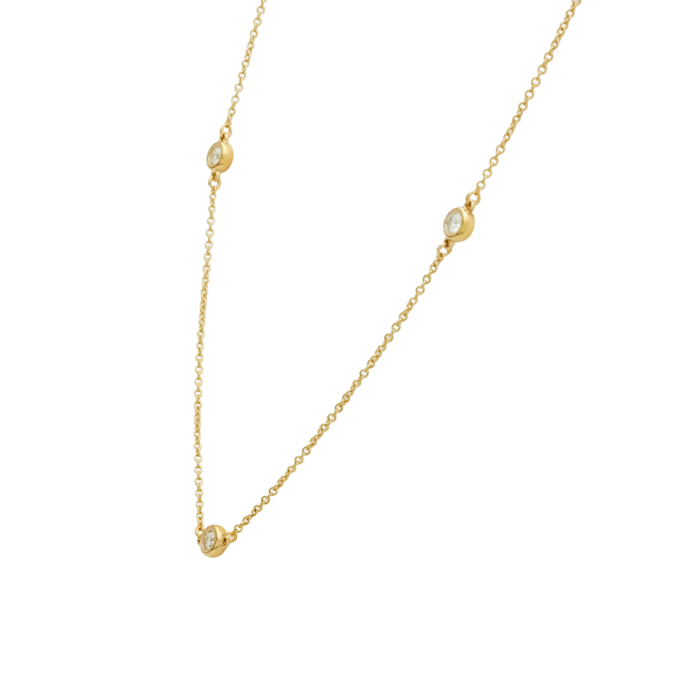 Tiffany & Co. Elsa Peretti By the Yard Necklace 18K Yellow Gold Diamond 60127092