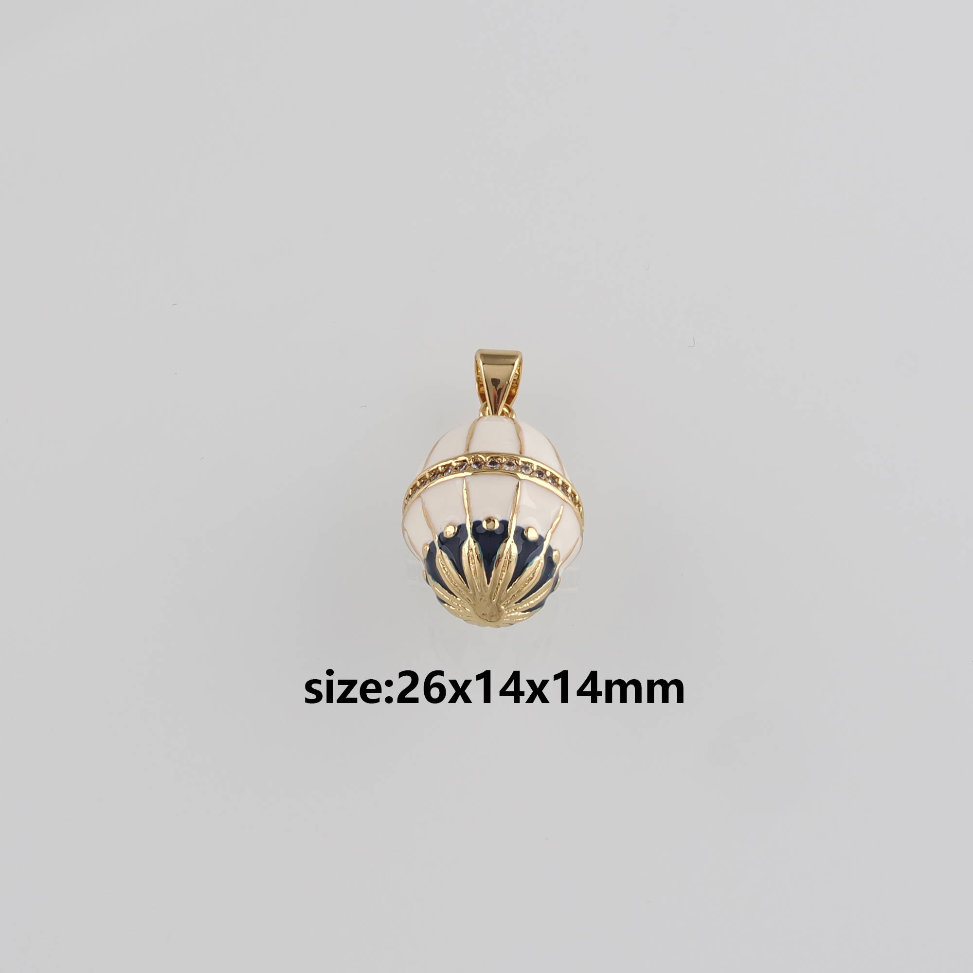 18K Gold Filled Hot Air Balloon Pendant,CZ Micro Pave Hot Air Balloon Charm Earrings Necklace for DIY Jewelry Making Supply