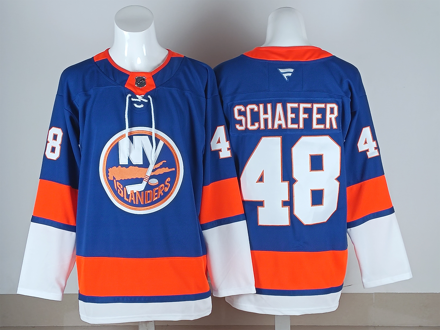 Men's New York Islanders Matthew Schaefer #48 Fanatics Royal Home Breakaway Player Jerseys