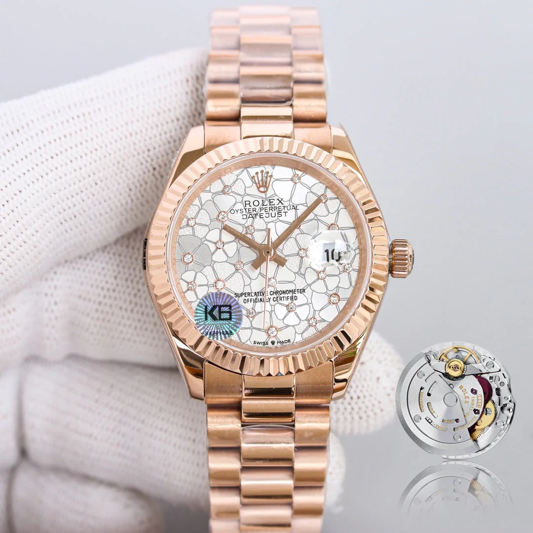 DATEJUST 31 PINK GOLDGREY DIAL