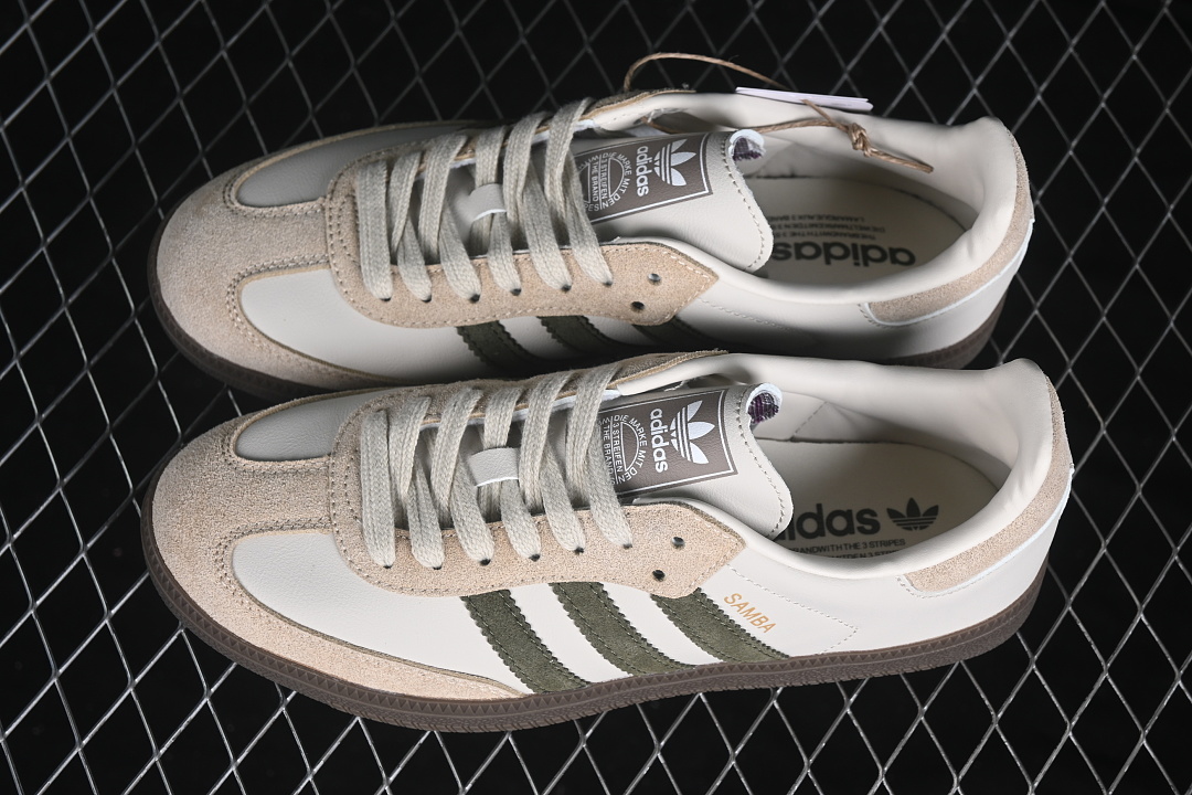 Adidas Samba Og Clover Casual Board Shoes Grey/Coffee JR0893